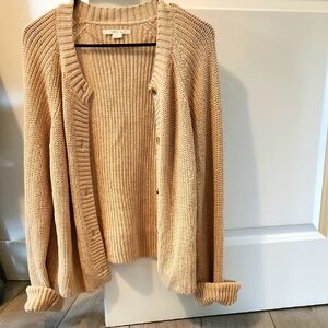 ONEIL Tan Knit Cardigan Sweater